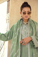 3 Piece Embroidered Linen Unstitched Suit with Embroidered Linen Dupatta RC-32002