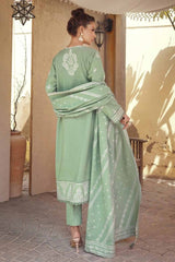 3 Piece Embroidered Linen Unstitched Suit with Embroidered Linen Dupatta RC-32002