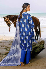 3 Piece Printed Linen Uncstitched Suit LT-32020 A