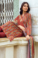 3 Piece Digital Printed Linen Unstitched Suit LT-32010 B