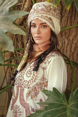 3 Piece Embroidered Pashmina Unstitched Suit with Embroidered Pashmina Shawl RC-32009