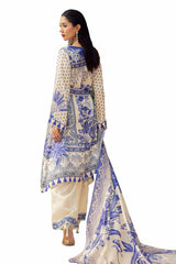 3 Piece Unstitched Printed Silk Suit S-42003