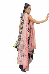 3 Piece Unstitched Printed Silk Suit S-42004