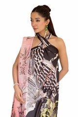 3 Piece Unstitched Printed Silk Suit S-42004