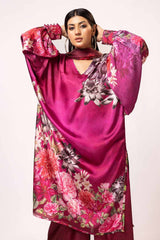 3 Piece Unstitched Printed Silk Suit S-42006