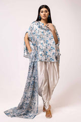 3 Piece Unstitched Printed Silk Suit S-42007