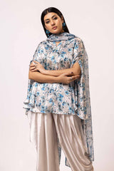 3 Piece Unstitched Printed Silk Suit S-42007