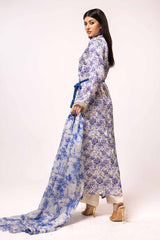 3 Piece Unstitched Printed Silk Suit S-42013