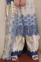 3 Piece Unstitched Schiffli Embroidered Lawn Suit with Schiffli Embroidered Chiffon Dupatta PM-52042