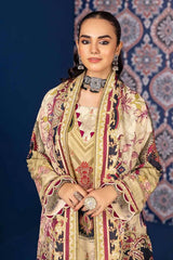 3 Piece Khaddar Printed Unstitched Suit K-32017