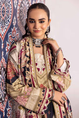 3 Piece Khaddar Printed Unstitched Suit K-32017