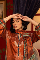 3 Piece Digital Printed Linen Unstitched Suit with Linen Jacquard Dupatta LT-32025