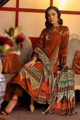 3 Piece Digital Printed Linen Unstitched Suit with Linen Jacquard Dupatta LT-32025