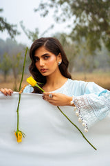 3 Piece Unstitched Embroidered Lawn Suit with Embroidered Chiffon Dupatta PM-52027