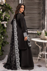 3 Piece Embroidered Lawn Unstitched Suit with Embroidered Paper Cotton Dupatta SP-42003