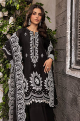3 Piece Embroidered Lawn Unstitched Suit with Embroidered Paper Cotton Dupatta SP-42003