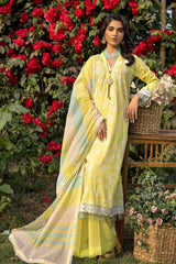3 Piece Embroidered Lawn Unstitched Suit with Jacquard Dupatta SP-42004