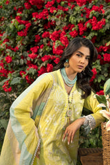 3 Piece Embroidered Lawn Unstitched Suit with Jacquard Dupatta SP-42004