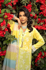 3 Piece Embroidered Lawn Unstitched Suit with Jacquard Dupatta SP-42004
