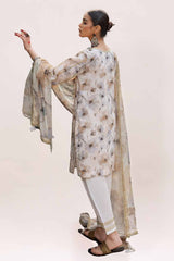 3 Piece Unstitched Printed Lawn Suit with Lurex Chiffon Dupatta SP-42013