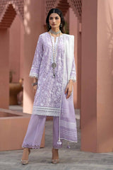 3 Piece Lacquer Printed Embroidered Lawn Unstitched Suit with Lacquer Printed Paper Cotton Dupatta SP-42015