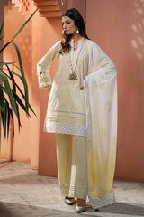 3 Piece Lacquer Printed Embroidered Lawn Unstitched Suit with Lacquer Printed Paper Cotton Dupatta SP-42016