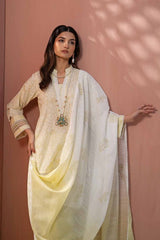 3 Piece Lacquer Printed Embroidered Lawn Unstitched Suit with Lacquer Printed Paper Cotton Dupatta SP-42016