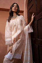 3 Piece Lacquer Printed Embroidered Lawn Unstitched Suit with Lacquer Printed Paper Cotton Dupatta SP-42017