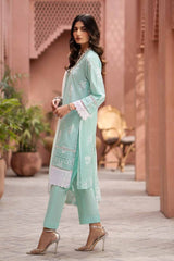 3 Piece Lacquer Printed Embroidered Lawn Unstitched Suit with Lacquer Printed Paper Cotton Dupatta SP-42018