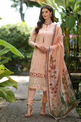 3 Piece Embroidered Dobby Unstitched Suit with Digital Printed Tissue Silk Dupatta SSM-42003