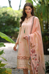 3 Piece Embroidered Dobby Unstitched Suit with Digital Printed Tissue Silk Dupatta SSM-42003