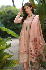 3 Piece Embroidered Dobby Unstitched Suit with Digital Printed Tissue Silk Dupatta SSM-42003