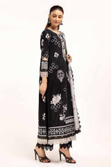 3 Piece Unstitched Embroidered Khaddar Suit with Printed Zari Jacquard Dupatta ST-42010