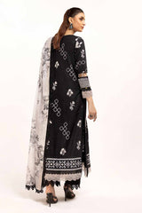 3 Piece Unstitched Embroidered Khaddar Suit with Printed Zari Jacquard Dupatta ST-42010