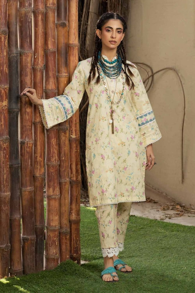2 Piece Printed Lawn Unstitched Suit with Croatia Laces TL-42013
