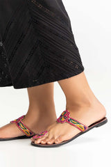 Black Dyed Cambric Embelished Trouser TR-24-04