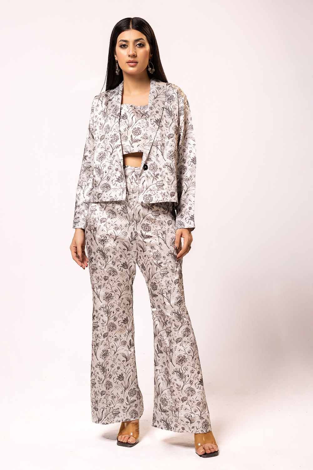 2 Piece Unstitched Printed Silk Suit TS-42009