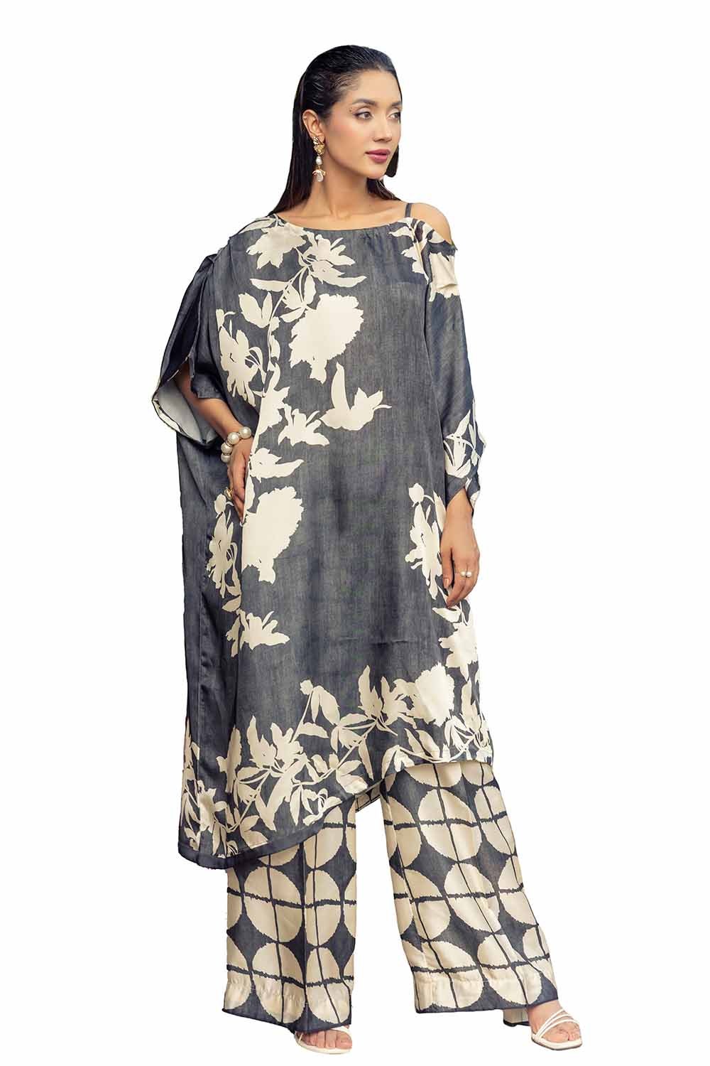 2 Piece Unstitched Printed Silk Suit TS-42011