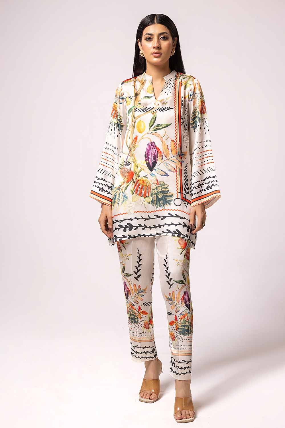2 Piece Unstitched Printed Silk Suit TS-42015