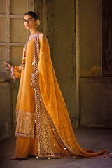 3 Piece Embroidered Chiffon Unstitched Suit with Zari and Sequence    FE-32097