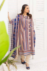 3 Piece Printed Lawn Unstitched Suit CL-32585 B