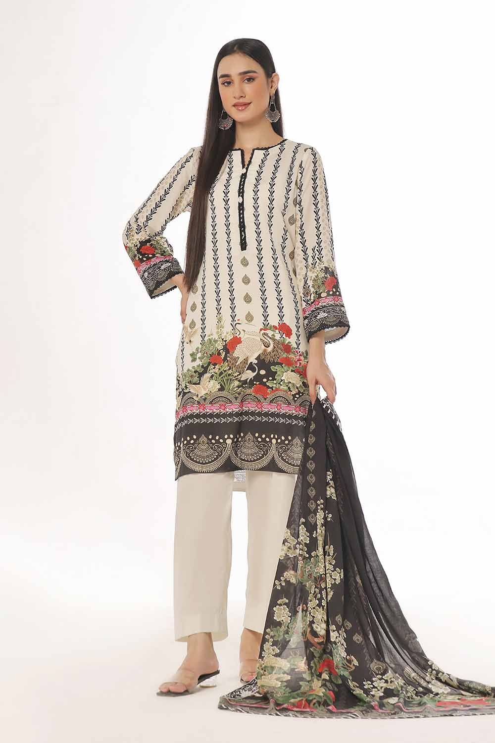 3 Piece Unstitched Printed Lawn Suit CLP-42060