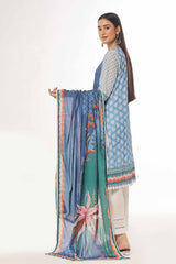 3 Piece Unstitched Embroidered Printed Lawn Suit CLP-42067