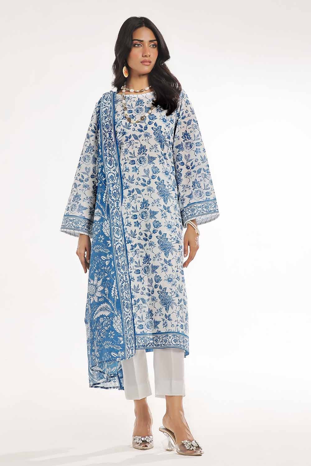 3 Piece Unstitched Printed Lawn Suit CLP-42146
