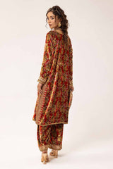 2 Piece Unstitched Embroidered Velvet Suit VLT-42001