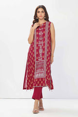 1 Piece Unstitched Printed Linen Shirt VS-42001