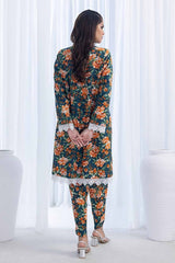 2 Piece Printed Khaddar Unstitched Suit CWT-32006