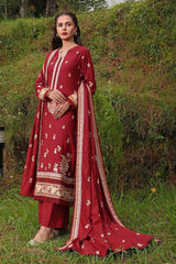 3 Piece Embroidered Linen Unstitched Suit LT-32012