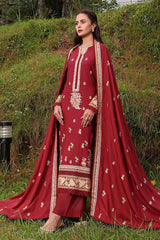 3 Piece Embroidered Linen Unstitched Suit LT-32012