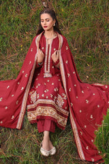 3 Piece Embroidered Linen Unstitched Suit LT-32012